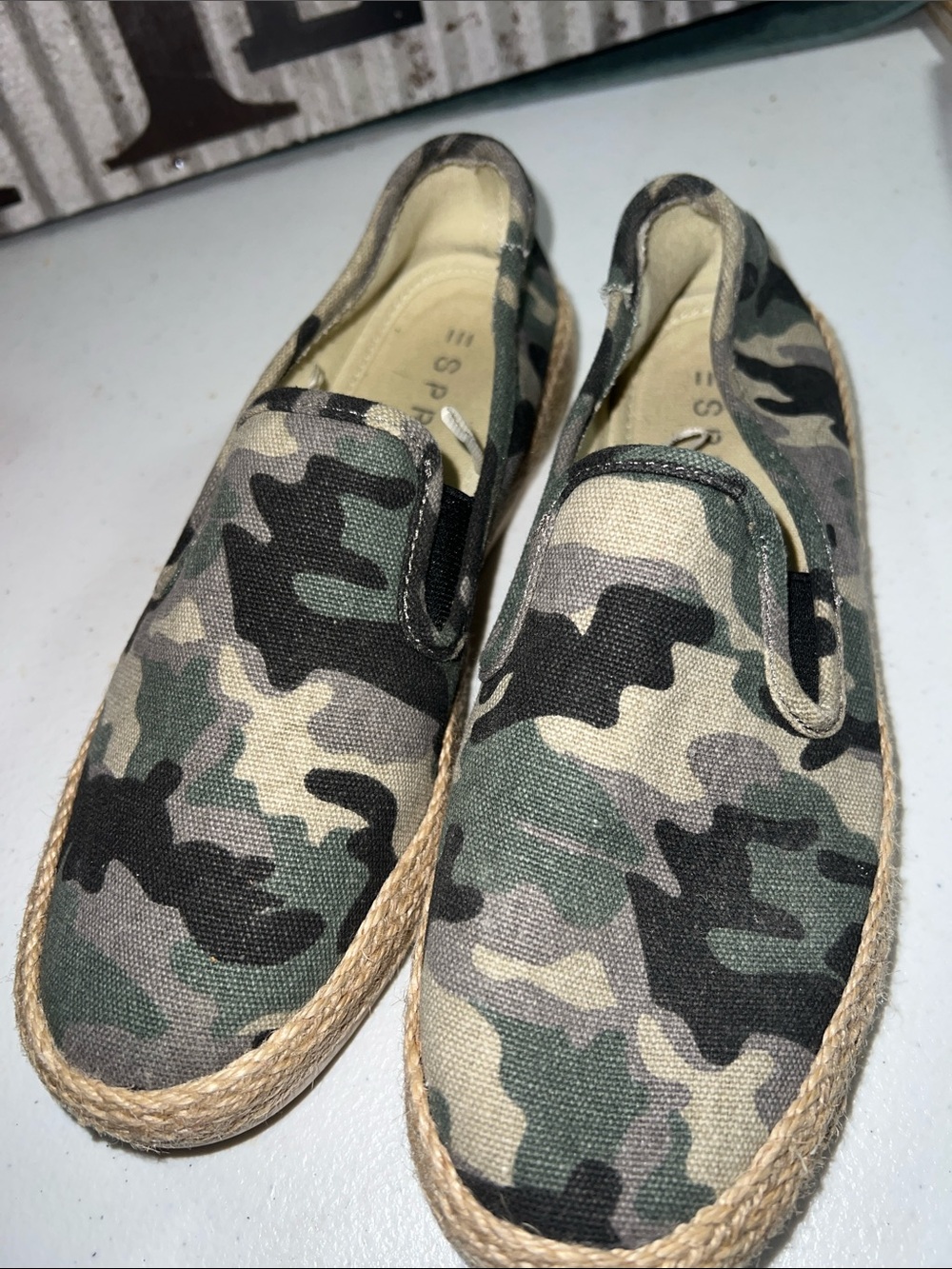 Esprit Erika Camouflage Slip-On Espadrilles,